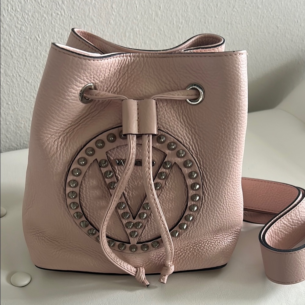 Valentino Pink Shoulder Bag with Studded Logo
